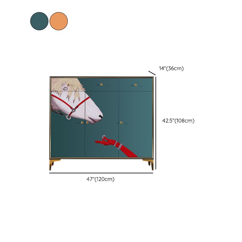 Modernism Horizontal Combo Dresser Wood Storage Dresser for Home
