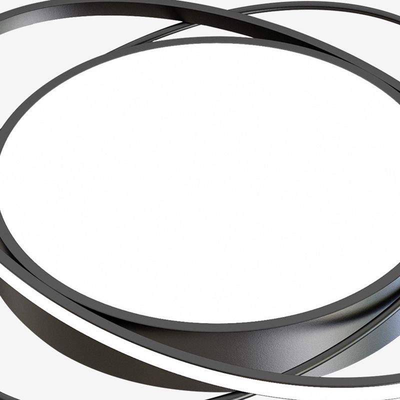 Wrap-around Line Design Rund LED Deckenleuchte 19.5 " Weiche Nordische Style Flush Mount Lamp für Schlafzimmer