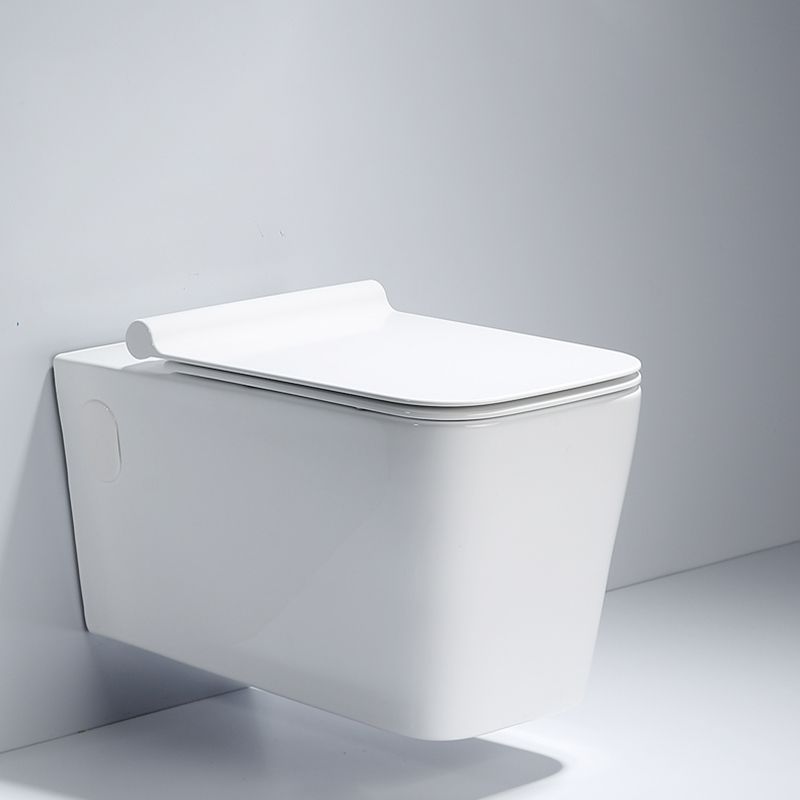 Modern White Siphon Jet Flush Toilet One-Piece Wall-mount Toilet for Bathroom