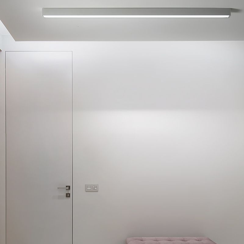 Modern Style Linear Flush Mount Light Metal 1-Light Flush Ceiling Lights