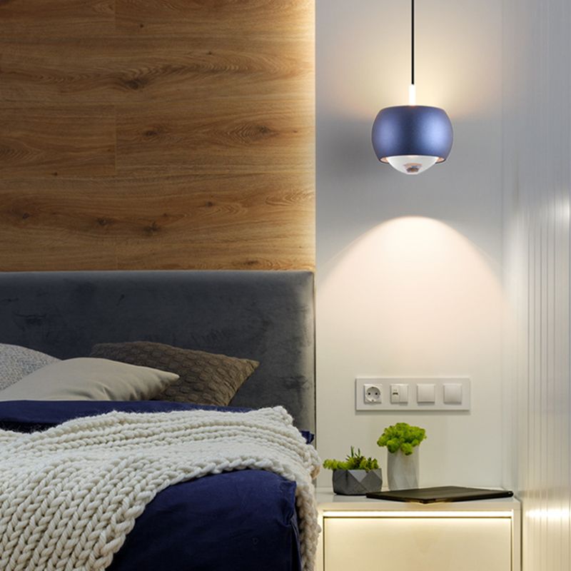 Metal Round Shape Hanging Light Modern Style 1 Light Hanging Light Mount Fixtures