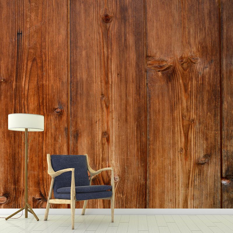Wood Texture Wall Mural Industrial Style Home Decor Mildew Resistant Wall Art