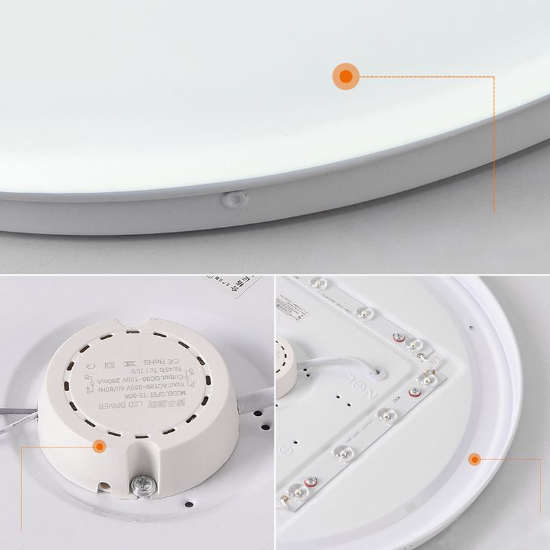 Luminaria de techo LED simplista con montaje empotrado para sala de reuniones de oficina