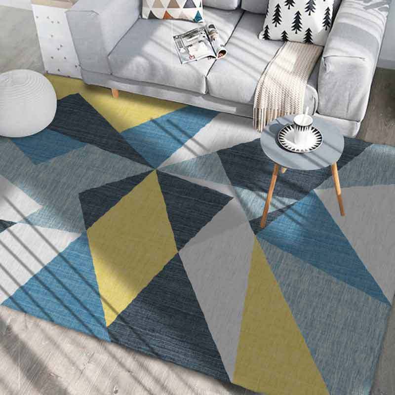 Minimalist Home Decoration Carpet Graphic Design Polyester Indoor Rug Non-Slip Backing Area Rug