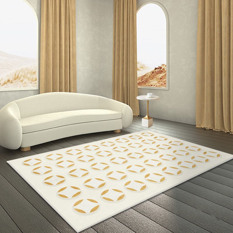 Simple Checkerboard Rug Polyester Indoor Rug Non-slip Area Carpet for Living Room and Bedroom