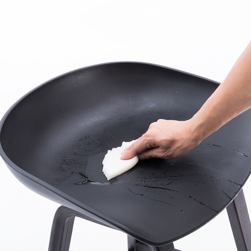 Modern Solid Wood Counter Stool Low Back Armless Bar Stool with Footrest