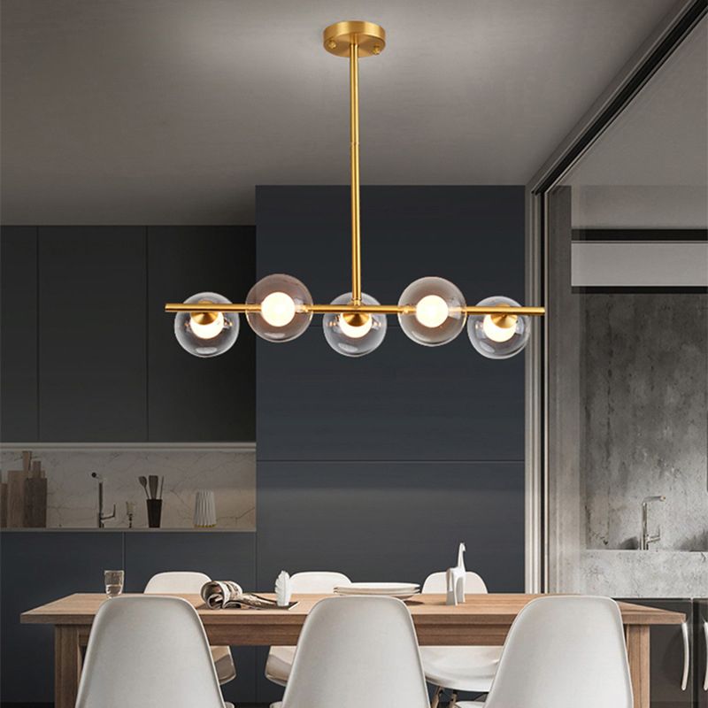 Accesorios de iluminación de Globe Island accesorios de iluminación colgante de vidrio transparente para restaurante