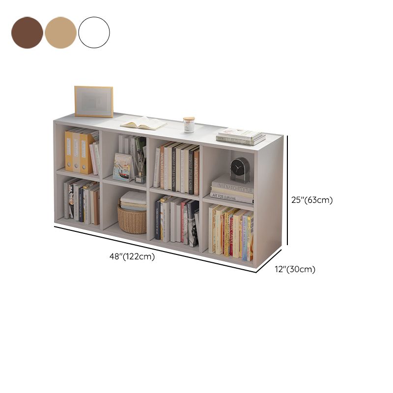 Standard Engineered Wood Bookcase Scandinavian Closed Back Bookshelf