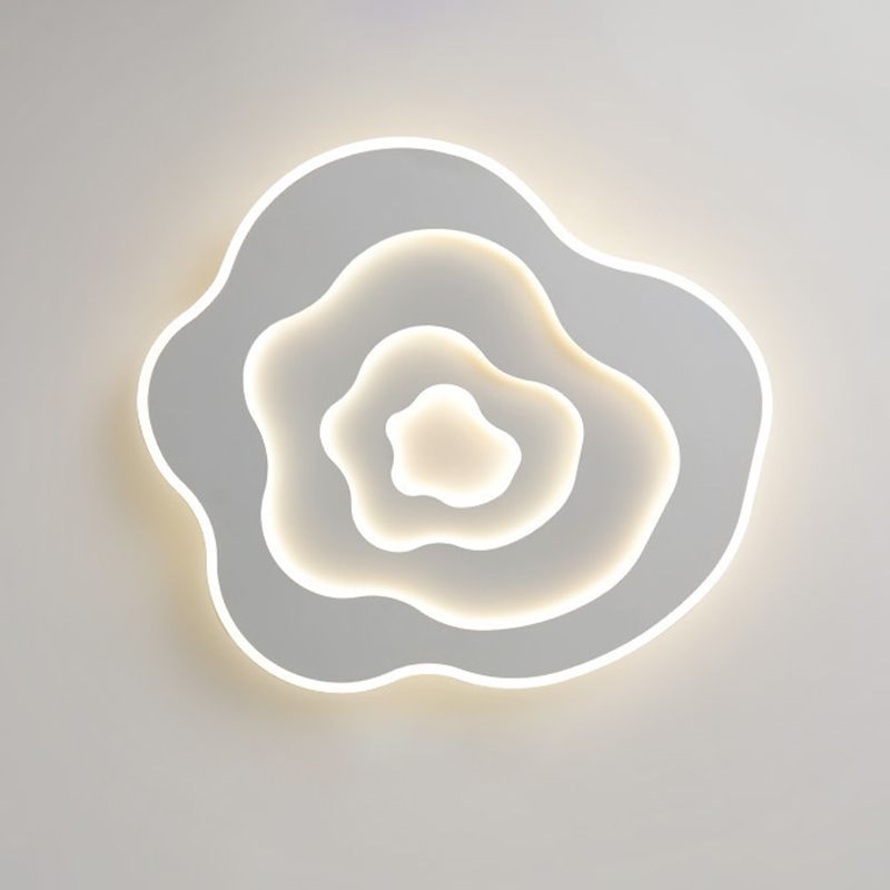 Modern Style Geometry Ceiling Lights Metal Ceiling Lamps for Bedroom in White