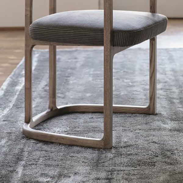 Nordic Style Arm Chair Solid Wood Open Back Dining Chairs for Dining Room