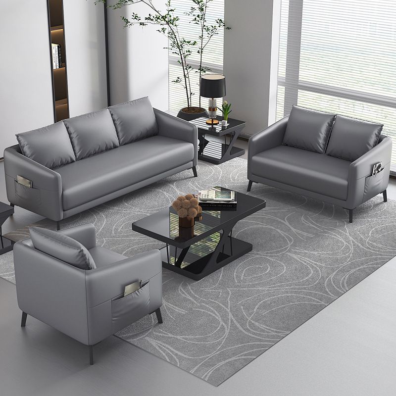 Modern Tuxedo Arm Sofa 27.55" D x24.80" H Sofa for Living Room