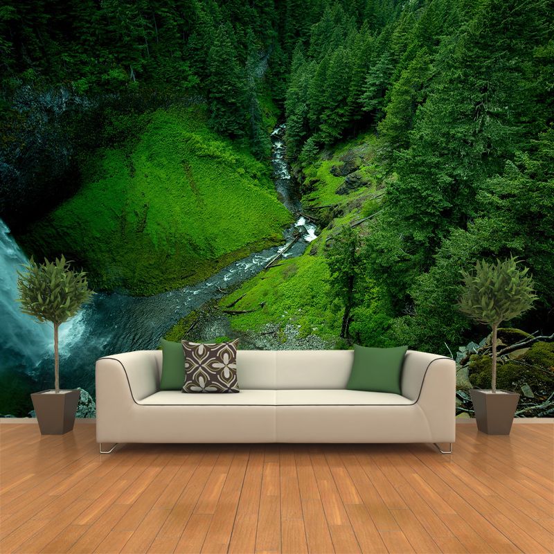 Fall Photography Pattern Mildew Wall Mural Horizontalt for Living Room