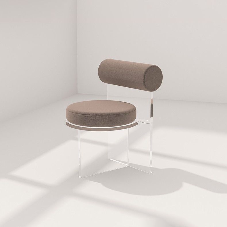 Contemporary Upholstered and Acrylic Dining Side Chair for Home