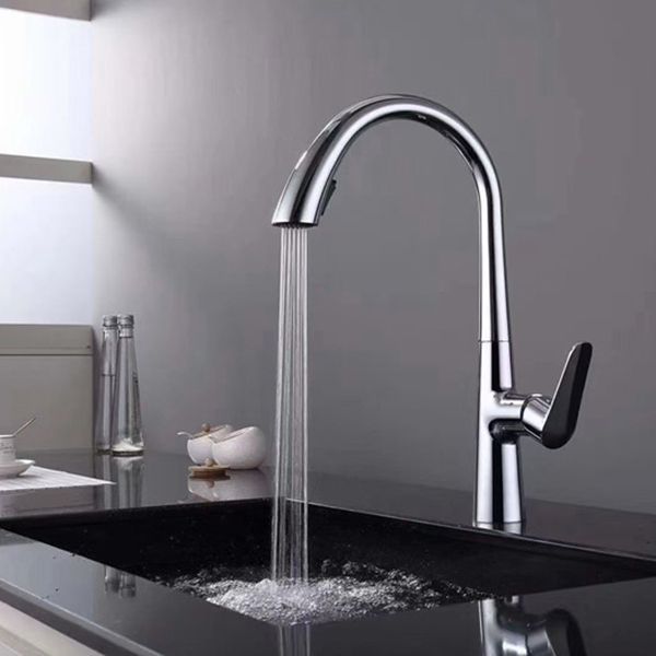 Modern Pull Down Kitchen Faucet Single Handle Faucet with Pull Out Sprayer