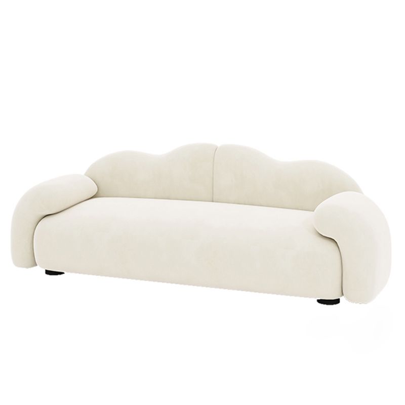Scandinavian Seating White Cushions Rolled Arm Living Room Settee