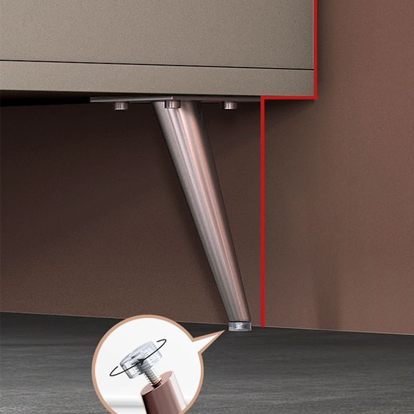 Libreria verticale standard glam in legno fabbricato con porte di vetro