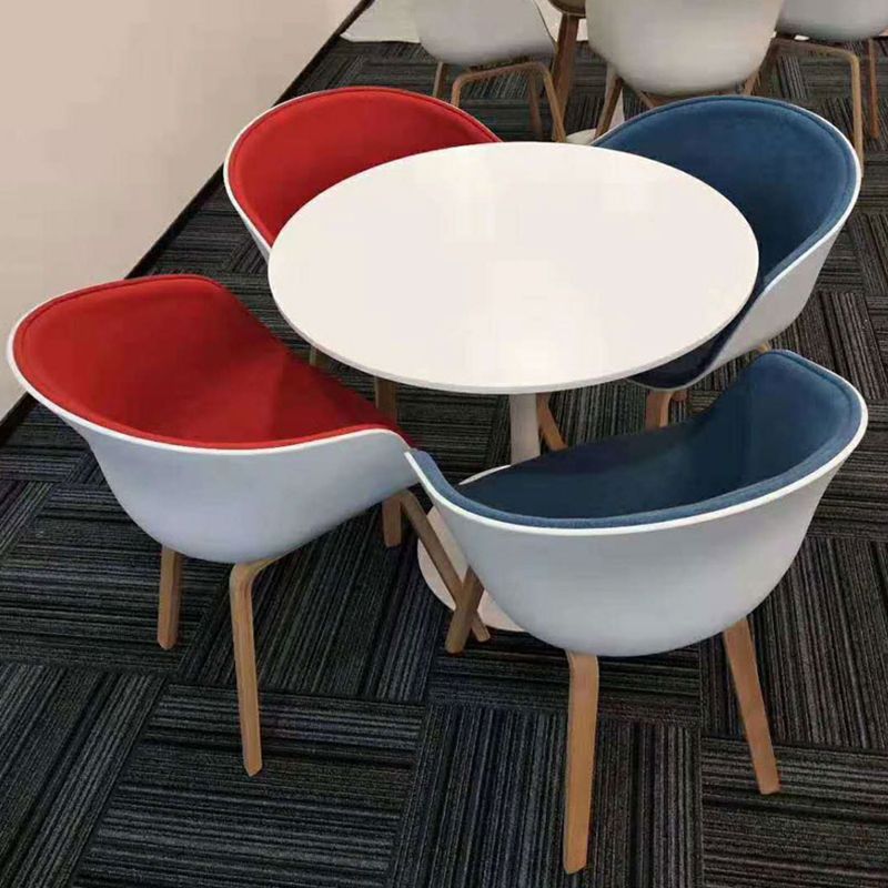 Simple MDF Round Shape Dining Tale Standard Kitchen Dining Table with Tulip Base