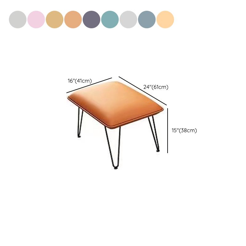 Modern Glider Chair Solid Pure Color Faux Leather Rocker Chair with Ottoman