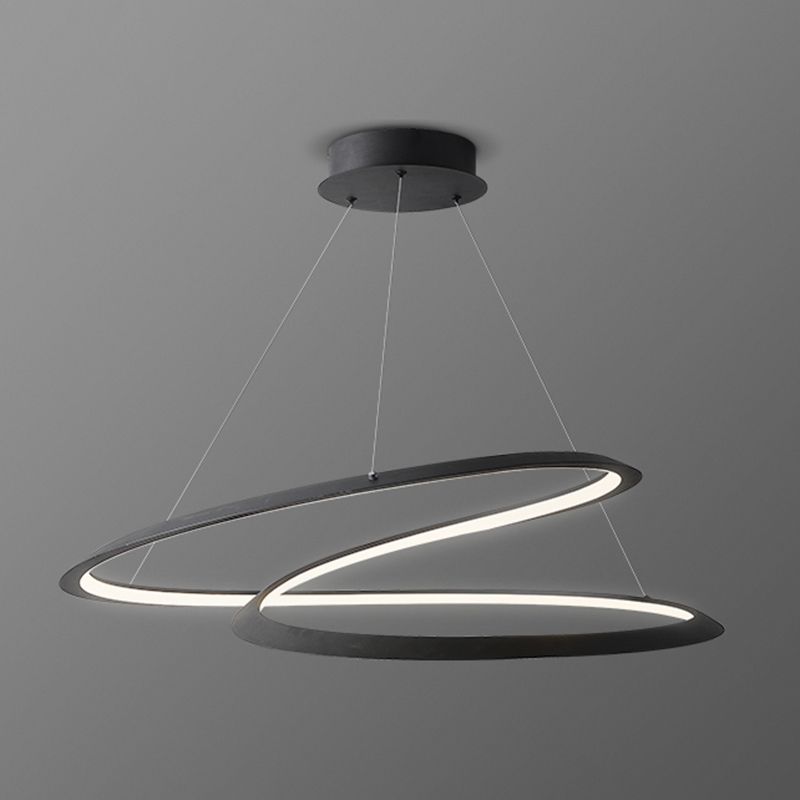 Contemporary Waving Chandelier Lights Metal 1 Light Chandelier Pendant Light