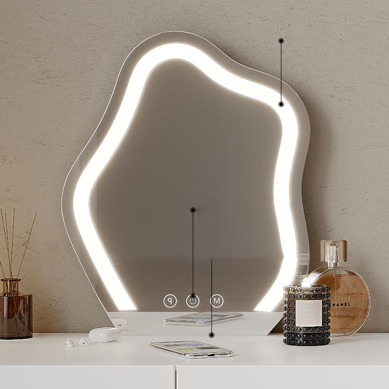 15.74" Wide Make-up Vanity White Makeup Vanity Desk Table with 5/8 Drawers