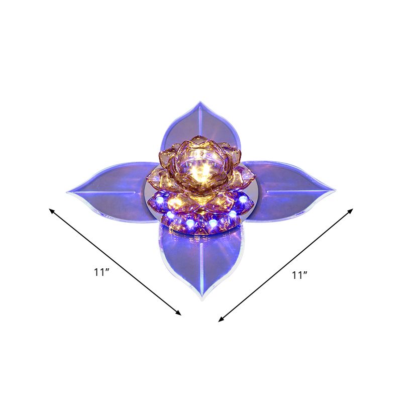 Heldere kristallen bloem inbouwlamp Minimale LED dichtbij plafondlamp voor veranda