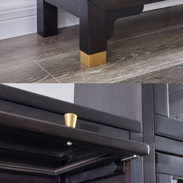 Libreria standard in stile glam scaffale in legno solido con porte