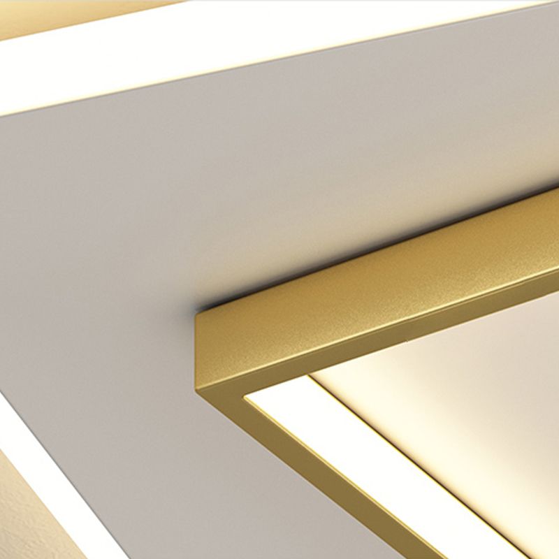 Vierkante LED-inbouwlamp Feather Pattern Simplicity-plafondlamp voor slaapkamer