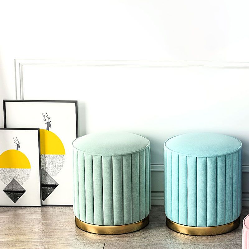 Gorgeous Round Pouf Solid Color Stain Resistant Pouf for Drawing Room