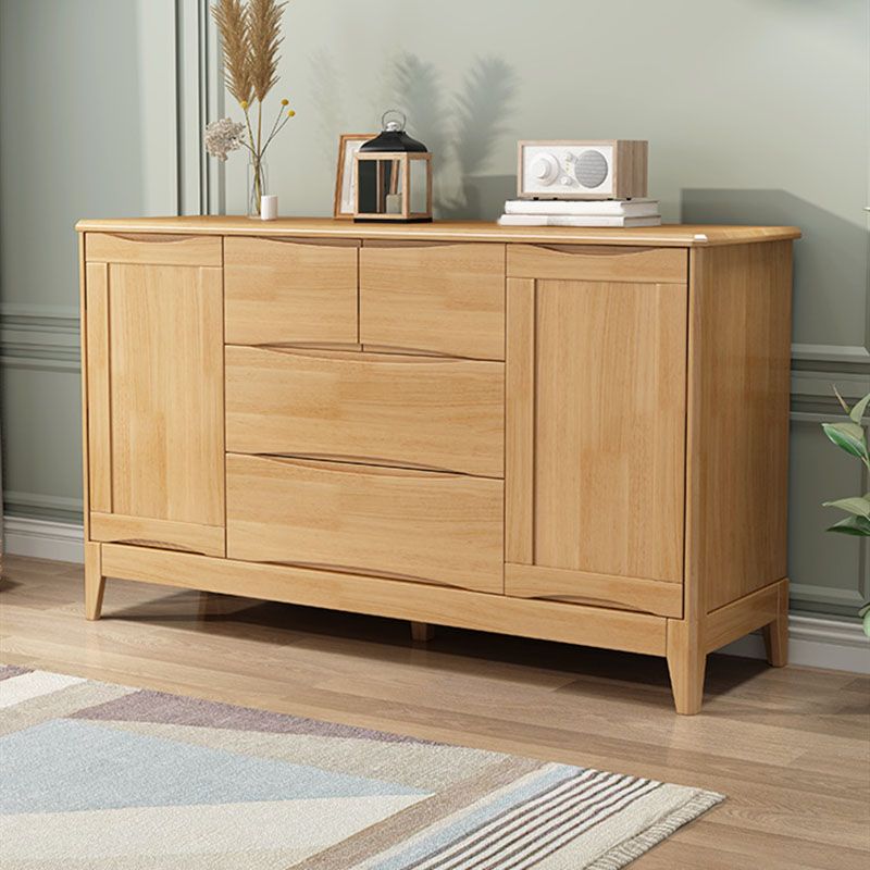 Contemporary Solid Wood Dressers 4 Drawers Storage Chest Dresser