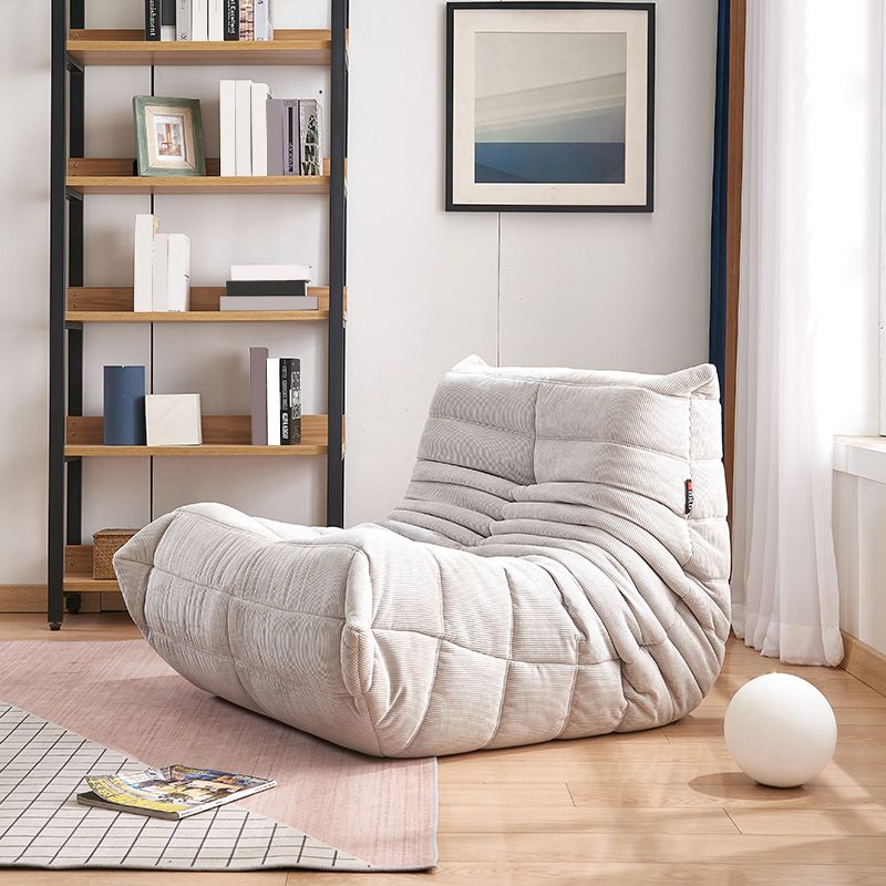 Modern Sewn Pillow Back Chair Solid Color Upholstered Armless Chair