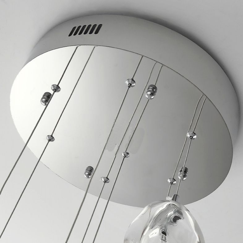 Cherries Hanging Light Fixtures Contemporary Glass Ceiling Pendant for Stairwell