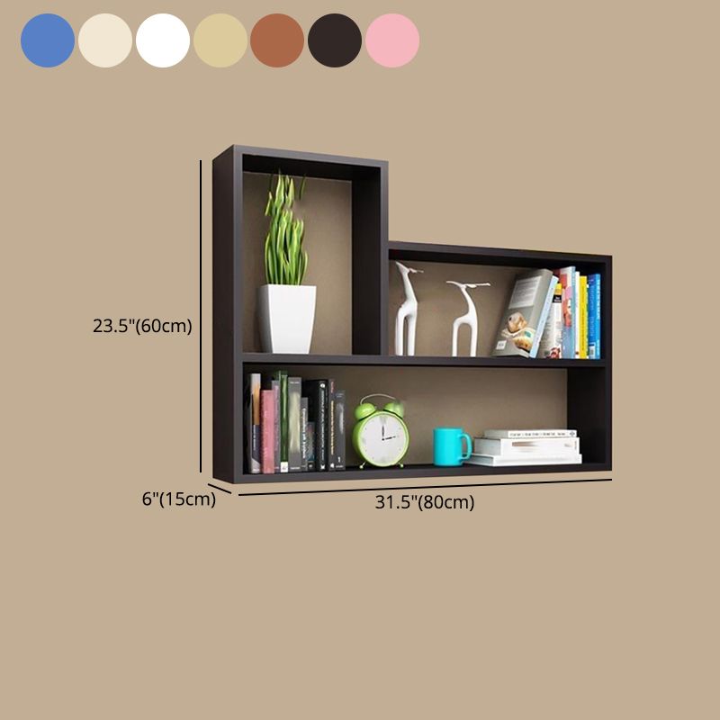 Wall Mounted Bookshelf Scandinavian Style Bookcase for Study Room and Office