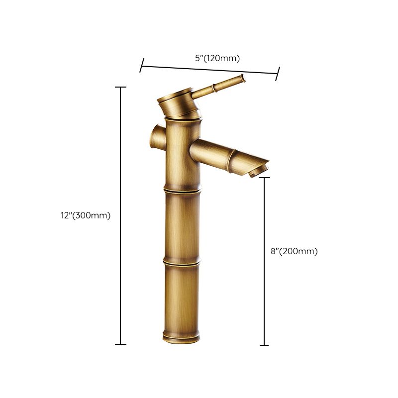 Country Style Faucet One Hole Vessel Sink Faucet with One Lever Handle
