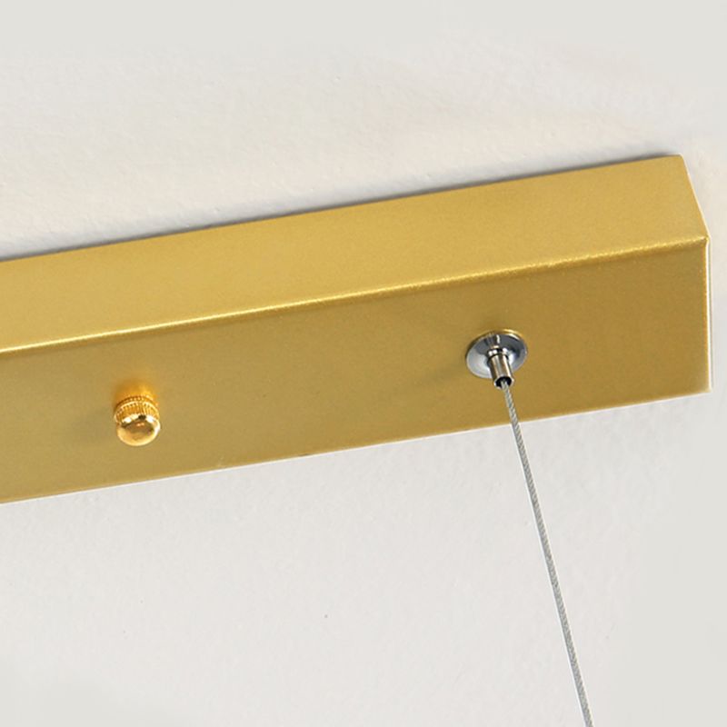 Tea Room Modern Island Lighting 2 Lights LED Linear Aluminum Pendant Light