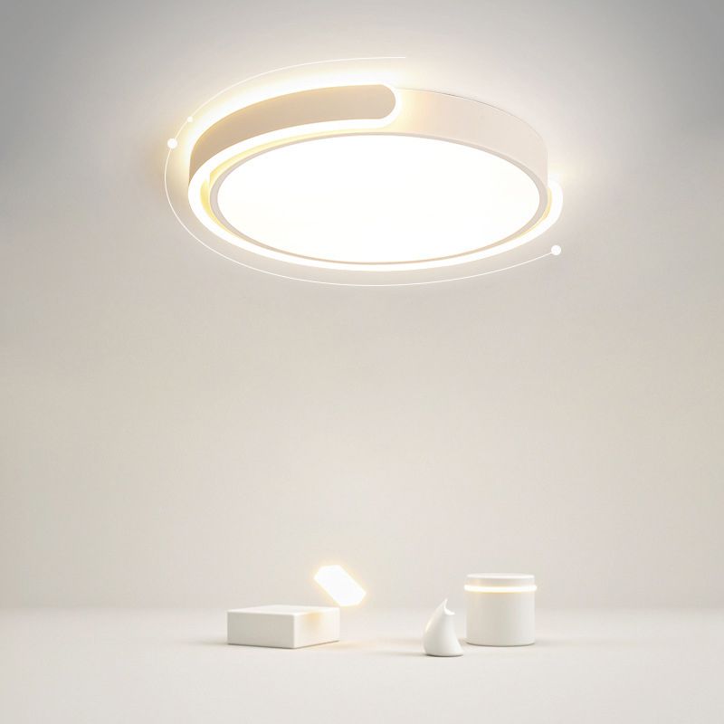 Eenvoud Ronde Flush Mount Verlichting Metaal LED Slaapkamer Plafond Mount Licht Profiel