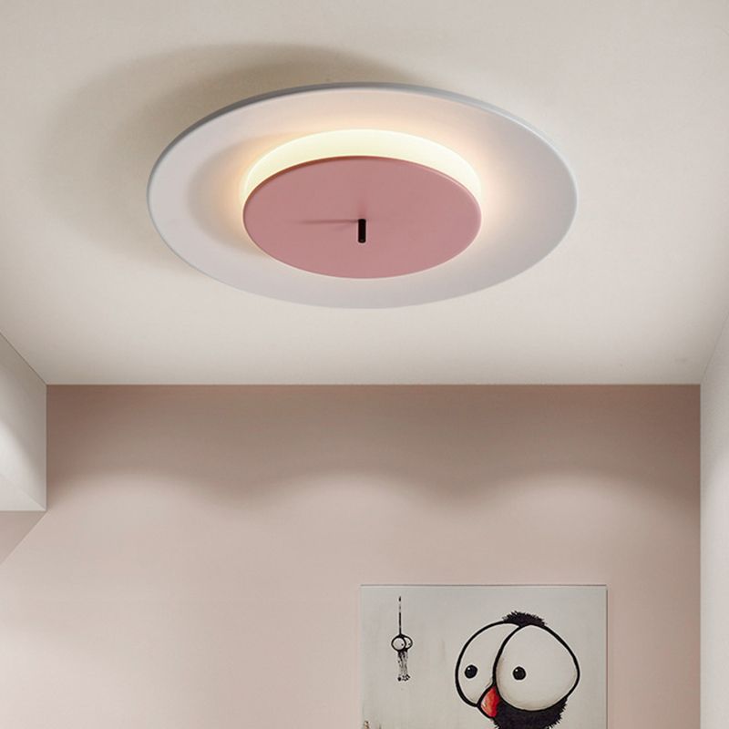 Cirkel Flush Light Fixtures Nordic Acrylic Ceiling Light Fixture voor Slaapkamer