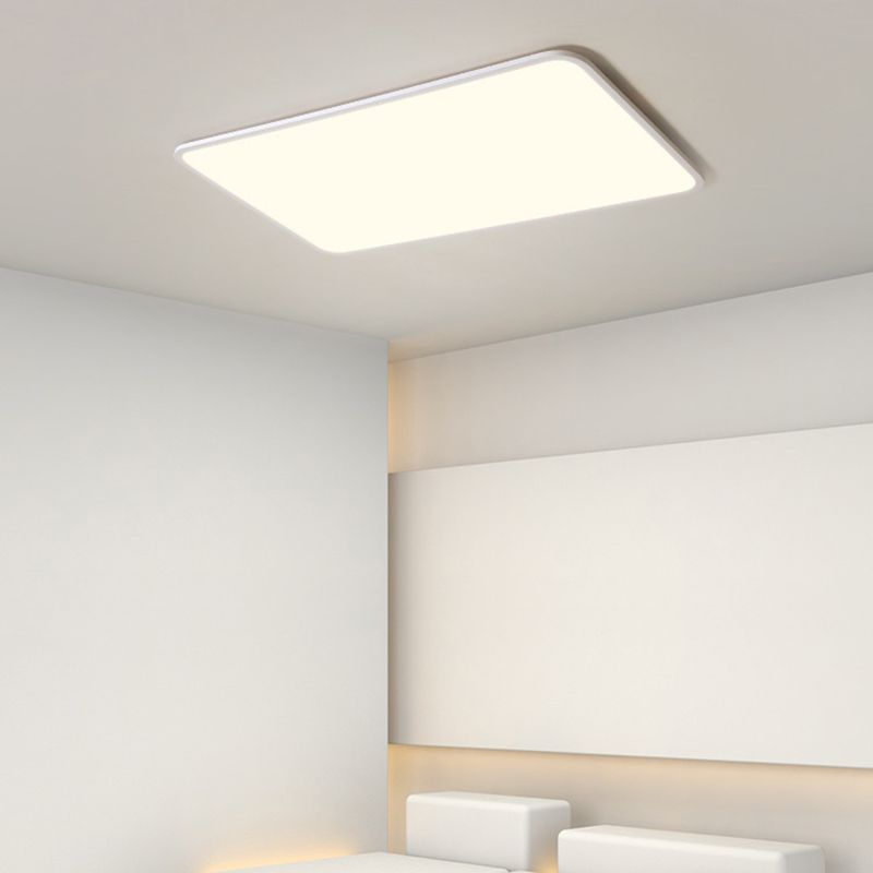 Single White Modern Flush Mount Lighting LED Ceiling Light for Living Room