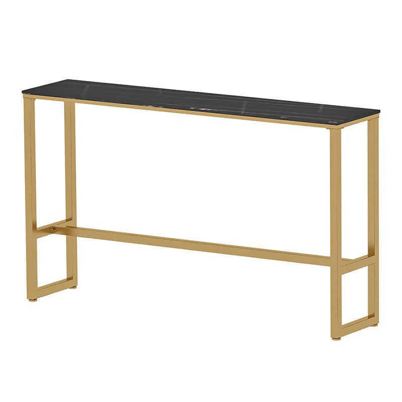 Glam Style Rectangle Bar Set 1/5 Pieces Stone Pub Dining Set for Indoor