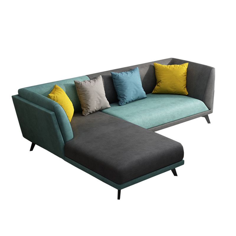 Modern Faux Leather Flared Arm Sofa and Sectional for Living Room and Bedroom