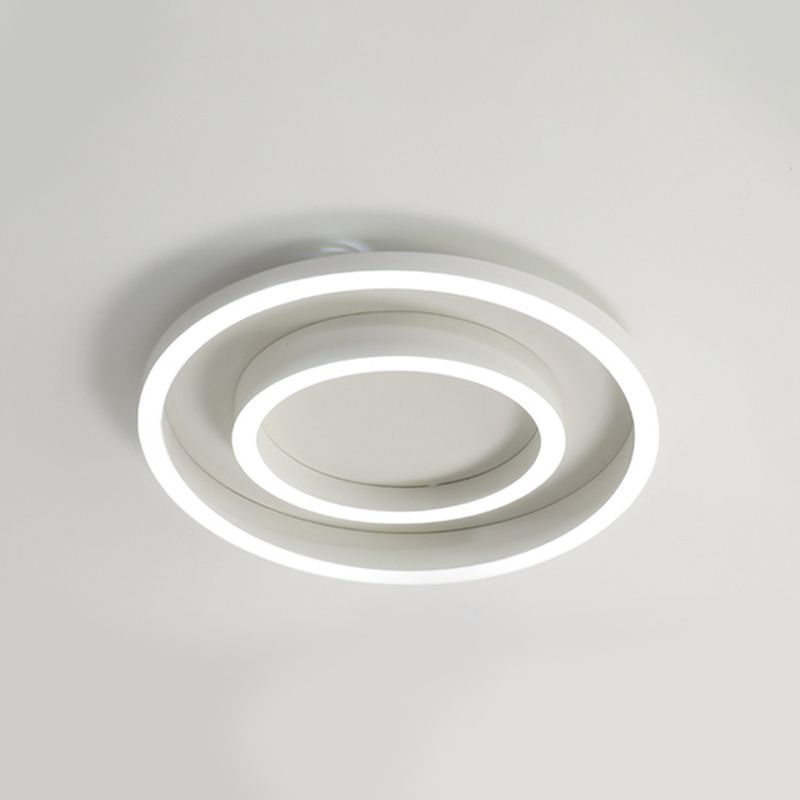 Moderno LED de techo de la luz de techo de los círculos blancos de techo con la pala de metal