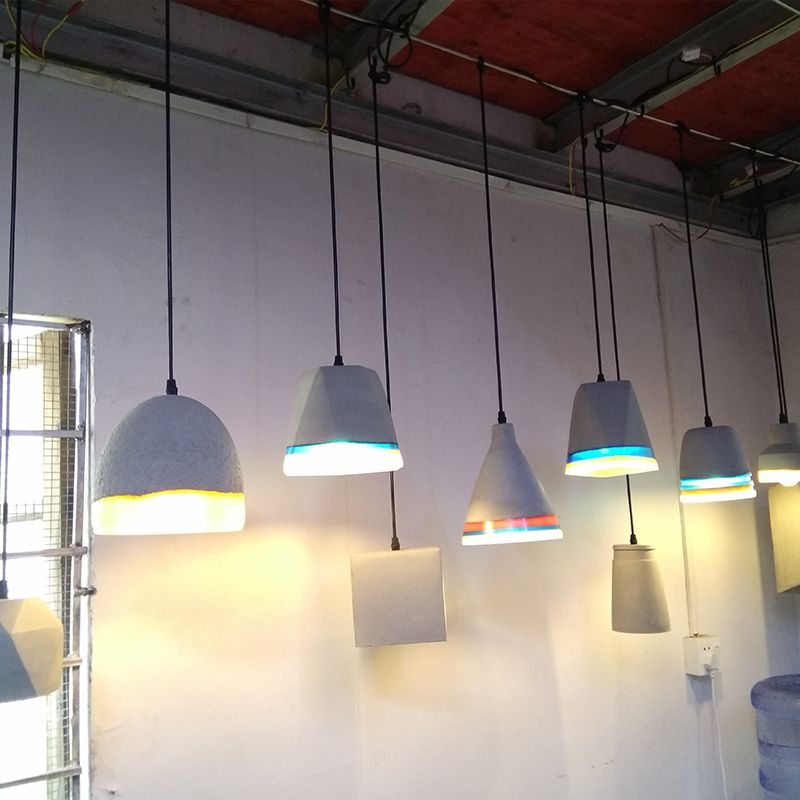 Cement hangende lichtkit eenvoud ophanging hanglamp voor woonkamer slaapkamer