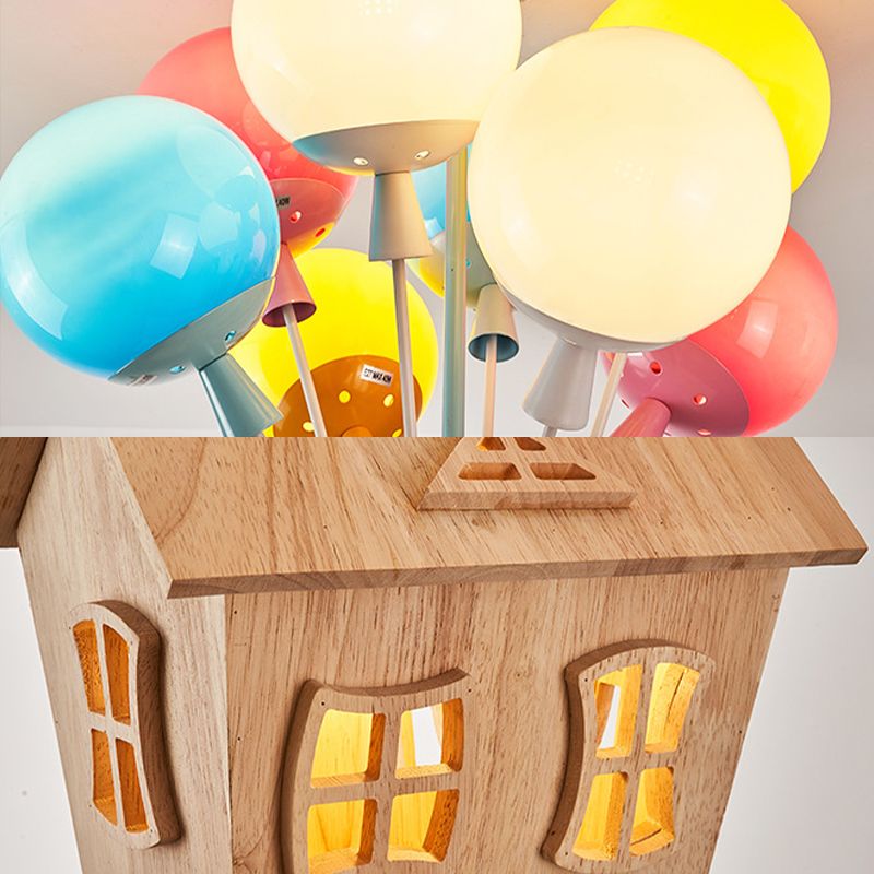 Kleurrijke metalen plafondlamp creatieve ballon moderne semi-inbouwlamp voor kinderkamer