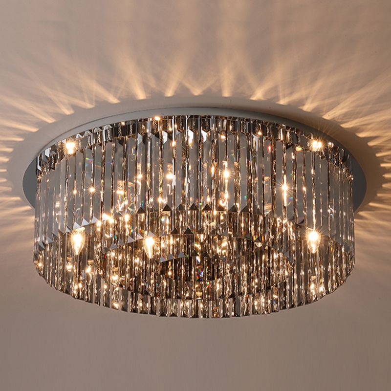 Ronde kristallen inbouwlamp Moderne eenvoud plafondlamp voor woonkamer