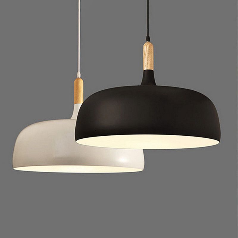 Moderne nordische einzelne hängende leichte Aluminiumkuppel -Makkaron -Hängelampe für Esszimmer