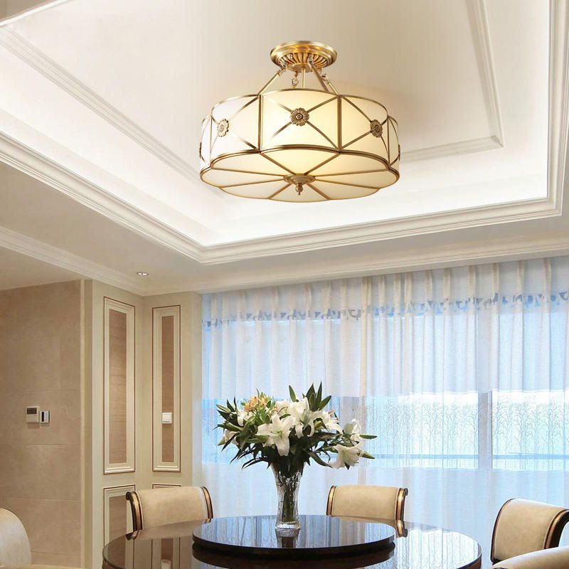 Glass Ceiling Light Fixture Minimalist Style Ceiling Flush Mount