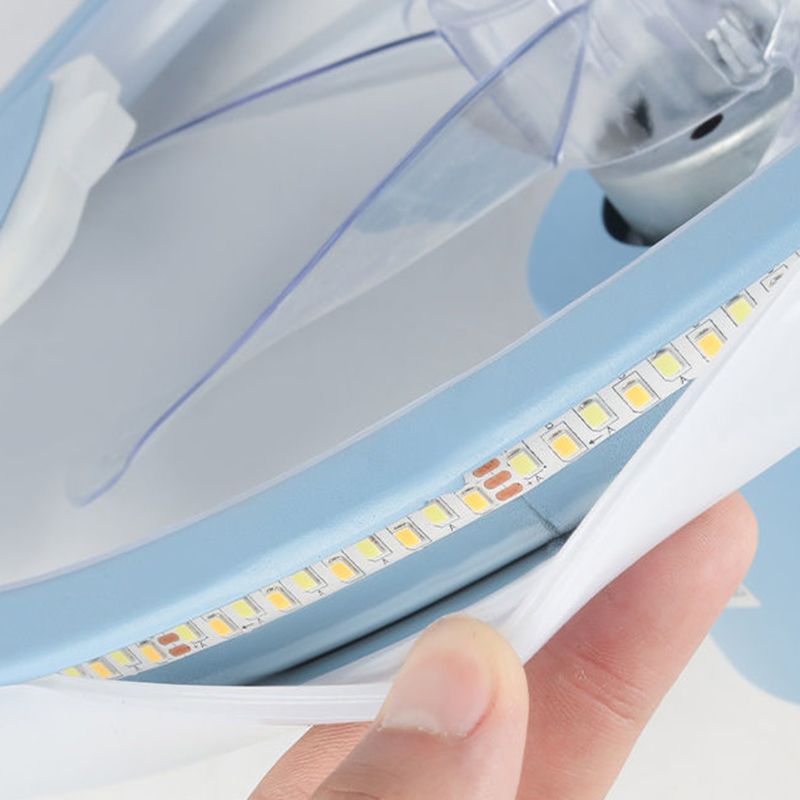 Kids LED Ceiling Fan Lamp Airplane Metal Fan Lighting for Bedroom