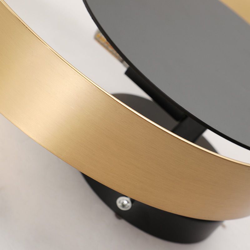 Black Ring Shaped Wall Mount Light Post-Modern Metallic LED Wall Mounted Lamp for Living Room