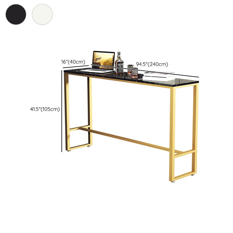 Glam Rectangle Pub Set 1/4 Pieces Counter Table with Upholstered Stools