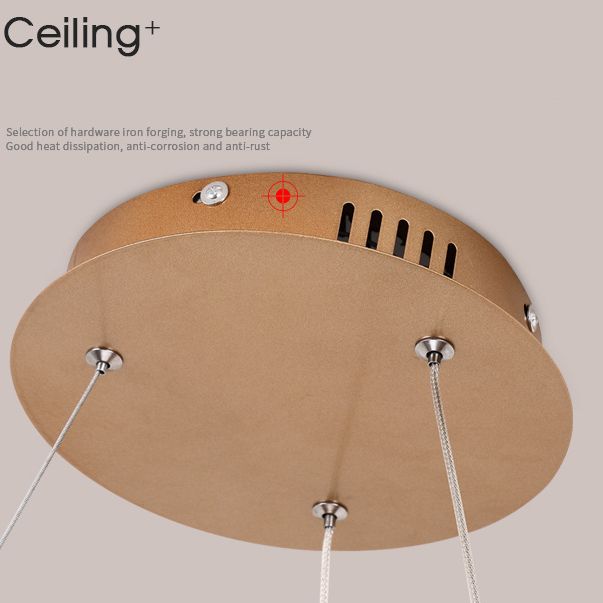 Multiple Rings Chandelier Light Fixture Designer Modern Simplicity Metal Pendant Lighting for Restaurant