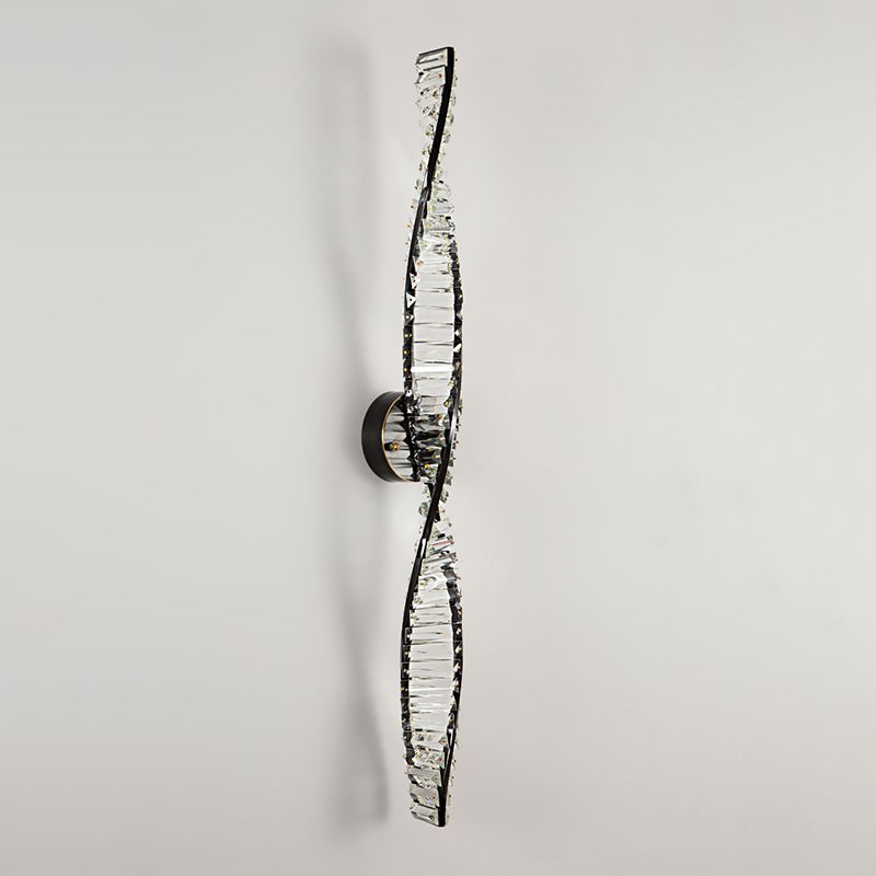 Modern Geometric Vanity Lamp Crystal 1-Light Vanity Wall Lights